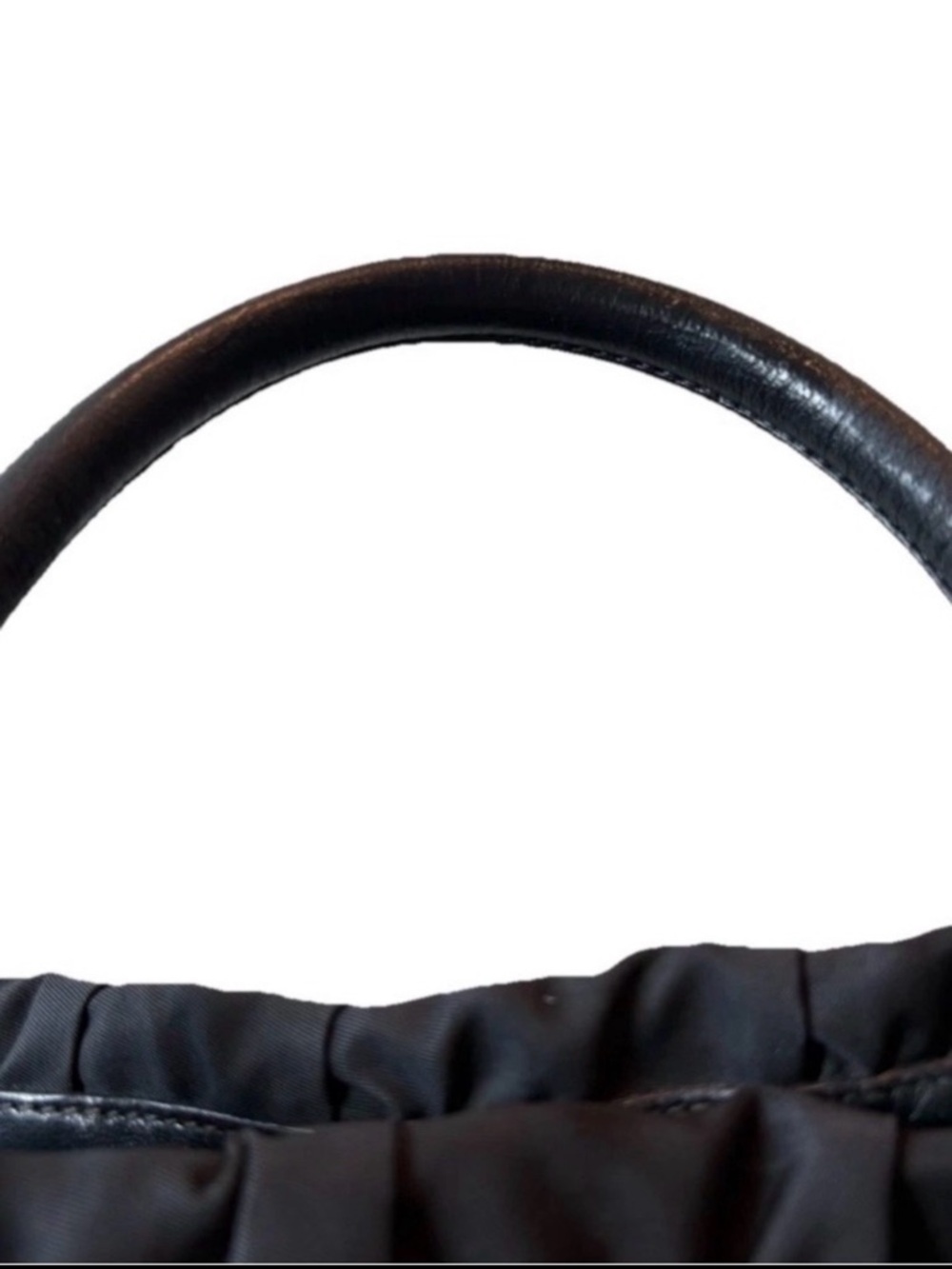 Prada BN1788 Tessuto Gaufre
Nero Black Ruched Satchel +Strap + Authenticity Card - Picture 11 of 15